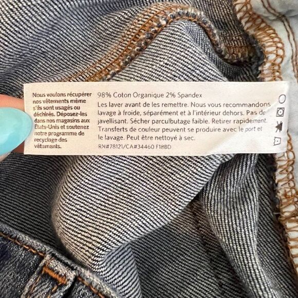 Eileen Fisher Raw Hem Cropped Capri Jeans Size 2 - Picture 5 of 6